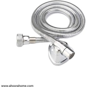 تصویر شلنگ توالت ریزبافت کروم 