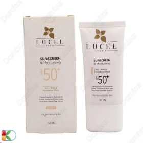 تصویر کرم ضد آفتاب پودری رنگی لوسل ضد چروک و آبرسان مناسب پوست نرمال تا خشک SPF50 Lucel Sunscreen & Moisturizing Tinted Anti wrinkle And Foundation effect for Normal to Dry Skin SPF50 cream 50ml