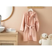 تصویر حوله تنپوش کودک و نوزاد دخترانه پسرانه بچگانه کودکان گلدوزی شده مخملی پری 6 8 سن صورتی انگلیش هوم English Home 