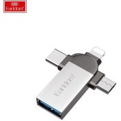 تصویر تبدیل Earldom ET-OT93 OTG USB3.0 To MicroUSB / Lightning / Type-C 