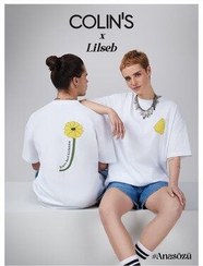 تصویر تی شرت سفید مردانه و زنانه UNISEX WHITE LILSEB شعار T SHIRT کولینز Colin’s 