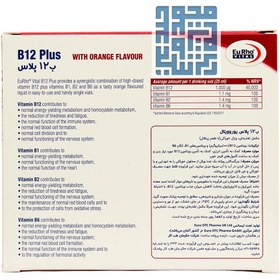 تصویر ویال خوراکی B12 پلاس 6 عدد یوروویتال Eurho Vital Vitamin B12 Plus 6 Vials