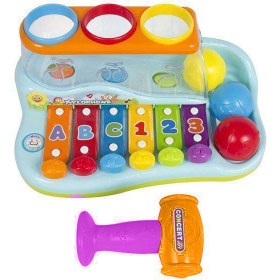 تصویر بلز چکشی موزیکال هولی تویز مدل Huile Toys 856 ا Huile toys 856 Musical hammer bells Huile toys 856 Musical hammer bells