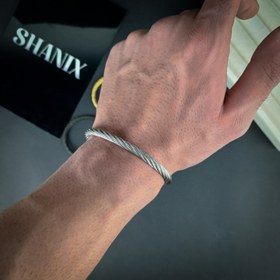 تصویر دستبند بنگل طنابی مارپیچ 