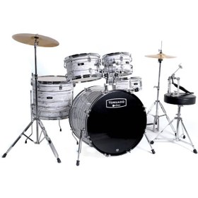 تصویر Mapex Tornado Studio Full Drum Kit – White 