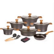 تصویر سرویس قابلمه کاندید مدل سزار ۱۴ پارچه آلومینیومی 