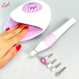 تصویر ست سوهان ناخن و لاک خشک کن فن دار برند شاول Showell nail file 