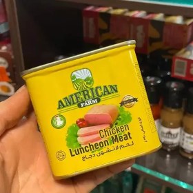 تصویر کنسرو گوشت مرغ قوطی 320 گرم آمريکن فرش AMERICAN FRESH مدل CHICKEN LUNCHEON MEAT American Fresh Chicken Luncheon Meat 320gr‏