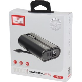 تصویر پاور بانک ارلدام مدل ET-PD25 با ظرفیت 10000 میلی آمپر ساعت Earldom ET-PD25 PD 22.5W 10000mAh Power Bank