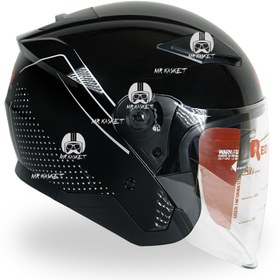 تصویر کلاه کاسکت بدون فک ردلاین مدل 956 مشکی Redline helmet without chin model 956 black