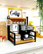 تصویر استند قهوه ساز چوبی دو رنگ شیک غراب 