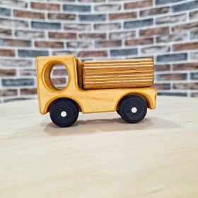 تصویر کامیون کمپرسی چوبی مدل مینی ا Mini wooden dump truck Mini wooden dump truck