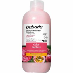 تصویر شامپو تثبیت کننده رنگ مو باباریا babaria مدل Color Capture مناسب موهای رنگ شده حجم 500 میل 