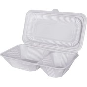 تصویر ظرف غذای دوخانه درب دار آملون ۱۰۰ عددی 