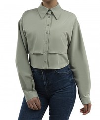 تصویر شومیز زنانه سبز سرژه Serge کد 207354 