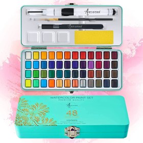 تصویر مجموعه آبرنگ مدل ARTISTRO Watercolor Paint Set 48 Vivid- ارسال ۱۰ الی ۱۵ روز کاری 