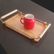 تصویر سینی چوب و فلز 