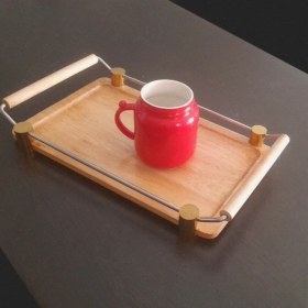 تصویر سینی چوب و فلز 