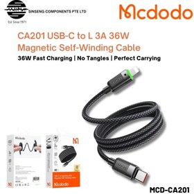 تصویر کابل لایتنینگ به Type C مک دودو Mcdodo CA-2010 طول 1.2 متر توان 36 وات 