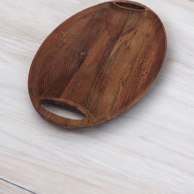 تصویر سینی چوبی بیضی شکل 