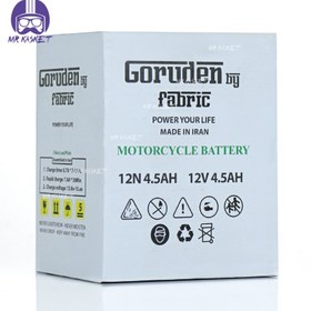 تصویر باتری موتورسیکلت Gorudenمدل ۱۲V4.5H (هوندا معمولی بدون استارت) 
