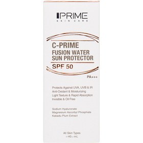 تصویر ضدآفتاب فیوژن واتر حاوی ویتامین C پرایم (PRIME) مدل SPF50 