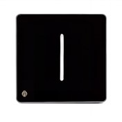 تصویر کلید و پریز آسیا مدل یاقوت مشکی نقره ای 