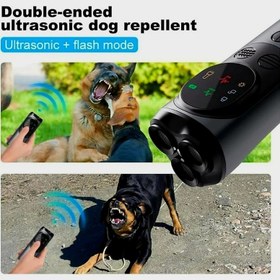 تصویر ضد پارس سگ و دورکننده حیوانات سه کاناله Ultrasonic Dog Trainer P10جدید 