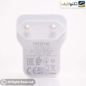 تصویر شارژر اصلی ریلمی ۱۸ وات 5 ولت 2 آمپر دو شاخه بدون تبدیل Realme 18W Charger