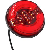 تصویر چراغ ترمز دوکاره گرد طرح خورشید 