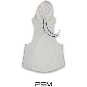 تصویر کاور ورزشی زنانه کلاهدار تنفسی در 4 رنگ از برند ملانژ - سفید / s-m 