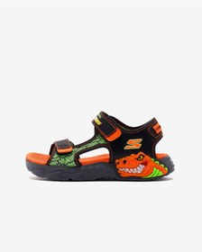تصویر صندل اسکیچرز اورجینال Skechers 400614L BKOR S-lights: Creature-splash Big Boy Black Light Sandals 400614l Bkor 