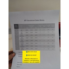 تصویر تست بلوک آموزشی عیوب تست UT UT educational test block