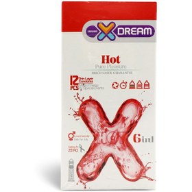 تصویر کاندوم تاخیری خاردار شیاردار Hot 6in1 ایکس دریم 12 عددی (12Pcs) Hot Condom