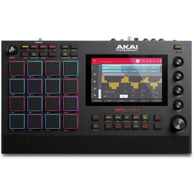 تصویر سمپلر، میدی کنترلر و فینگر پد پرتابل AKAI MPC Live II 