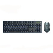 تصویر ماوس و کیبورد با سیم گیمینگ رپو مدل وی 100 اس V100S Backlit Gaming Keyboard & Optical Gaming Mouse