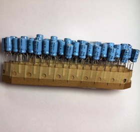 تصویر خازن الکترولیت 47 میکرو فاراد 35 ولت درجه یک برند روبیکون ژاپنی ا capacitor capacitor
