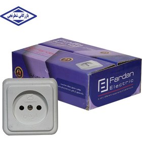 تصویر پریز روکار بدون ارت مغزی سرامیک فردان الکتریک Fardan Electrical Outlet