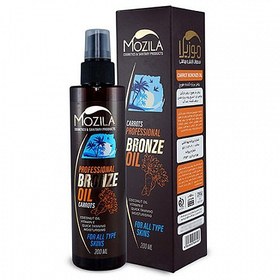 تصویر روغن برنزه کننده هویج 200میل موزیلا Mozila Carrots Professional Bronze Oil 200ml