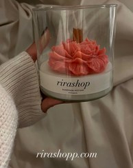 تصویر شمع گل شیشه ای 