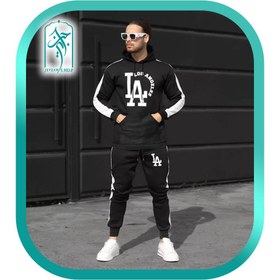 تصویر ست هودی و شلوار اسلش مردانه طرح LA مدل 054 