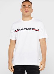 تصویر تی‌شرت گردن‌گرد لوگو برند Tommy Hilfiger Logo Crew Neck T-Shirt