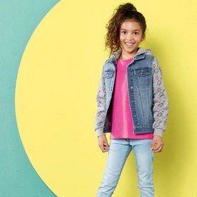 تصویر کت دخترانه پیپرتس مدل کلاه دار سایز ۱۰ تا ۱۱ سال 