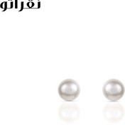 تصویر گوشواره نقره سنگ و مروارید کد NW-01101 