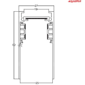 تصویر ریل مگنت روکار SH-MPS-1M شعاع 