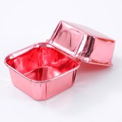 تصویر کپسول کاپ کیک آلومینیومی چهارگوش - رزگللد 