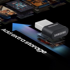 تصویر فلش مموری سامسونگ samsung 64gb 64GB مشکی فلش مموری 64GB مشکی سامسونگ fit plus