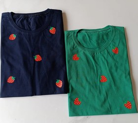 تصویر تیشرت زنانه توت فرنگی 