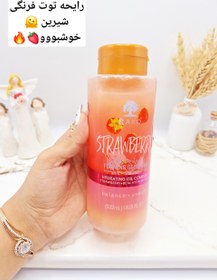 تصویر ژل حمام شاین دار با رایحه توت فرنگی برند راکو RAKO کد RK1337 