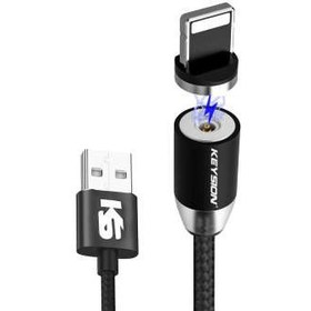 تصویر کابل شارژ مغناطیسی USB به لایتنینگ کیسیون مدل AH404 طول یک متر 